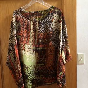 Sheer caftan like top